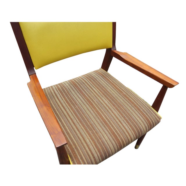 Wood Vintage American Mid-Century Solid Walnut Office/Conference Armchair For Sale - Image 7 of 12