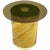 Reeded Bamboo and Brass Smoked Glass Side Table For Sale