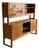 Mid Century Modern Danish Teak Hutch Credenza Display Cabinet 2 Piece 1960s For Sale