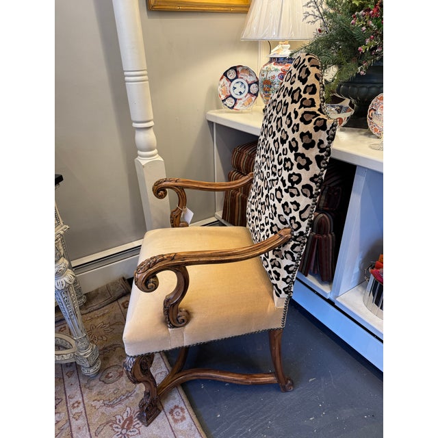 Antique French Walnut Chair For Sale - Image 4 of 7