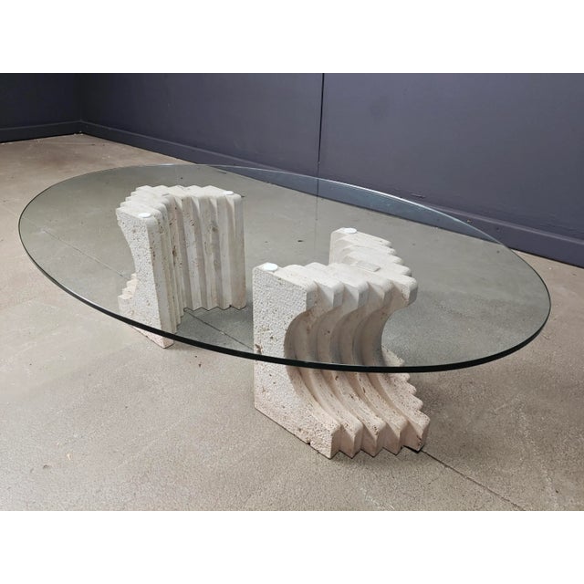 Vintage Travertine Coffee Table, Italy, 1970s For Sale - Image 15 of 16
