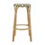 Ballito 30 in. Seat Height Oval Rattan Bar Stool with Footrest, French White, Yellow & Brown For Sale In Chicago - Image 6 of 8