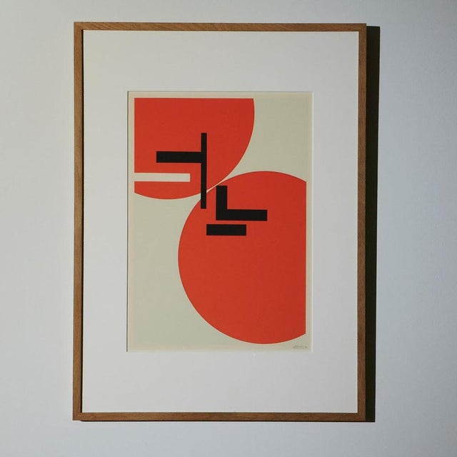 Walter Dexel, Portfolio 1, Serigraphs on Cardboard, Framed, Set of 6 For Sale - Image 5 of 8