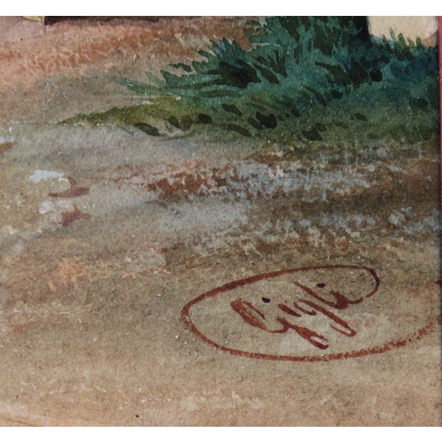 Roberto Gigli, Italian Village Scene II, Circa 1880 For Sale - Image 9 of 11