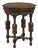Antique Jacobean Style Octagonal End Table in Hand Waxed Oak For Sale
