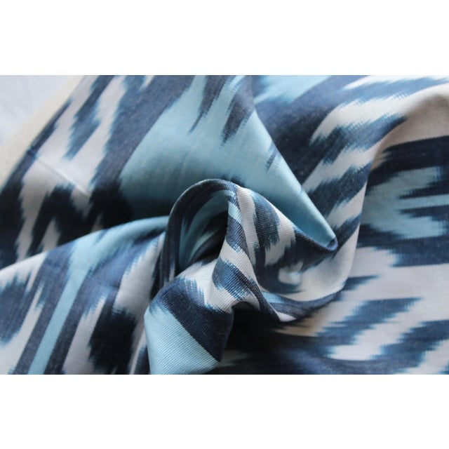 Textile Contemporary Silk Ikat Bohemian Throw Pillow For Sale - Image 7 of 10