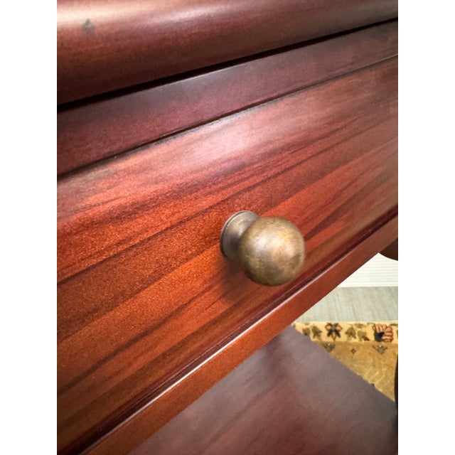 Late 20th Century Georgian Style End Tables/Nightstands, Pair For Sale - Image 5 of 12