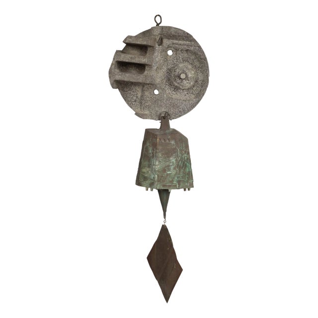 1975 Paolo Soleri Large Brutalist Windbell For Sale