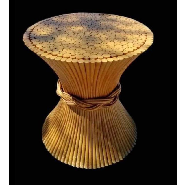 Wood Mid 20th Century 4 McQuire Rattan, Pencil Reed Dining Chairs. Coordinate Well With Our Sheaf of Wheat Tables. For Sale - Image 7 of 10