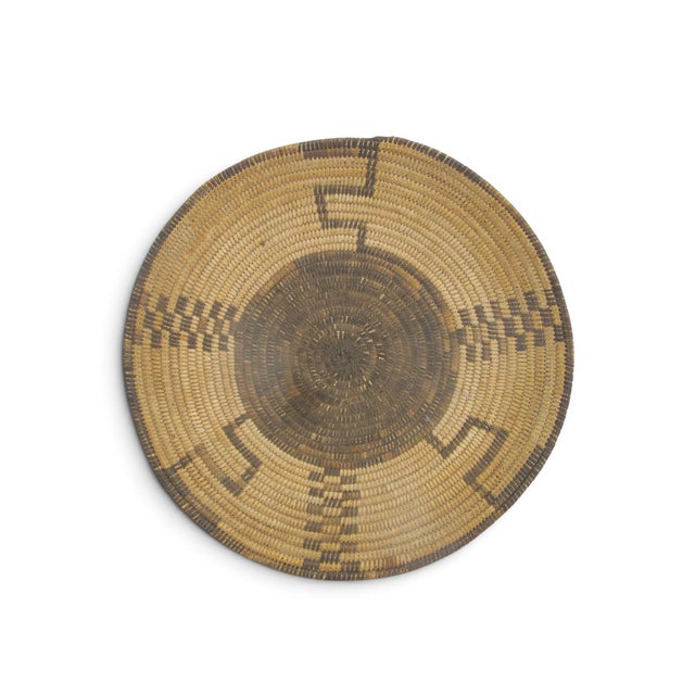 Pima or Papago O'Odham Native American Coiled Round 11 3/4" Basket Tray For Sale In Portland, OR - Image 6 of 7