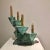 Oxidized bronze Green Blue Metallized Candle 4 Candles by Frederic Texier Dimensions: W 27 x D 20 x H 34 cm. Materials:...