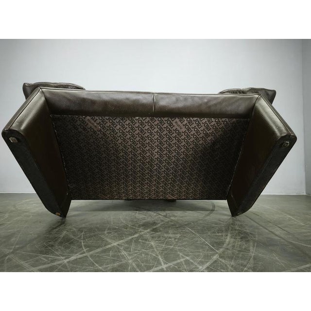 1990s Belgian Full Grain Leather Freestanding Two-Seat Sofa from Jori, 1990s For Sale - Image 5 of 15