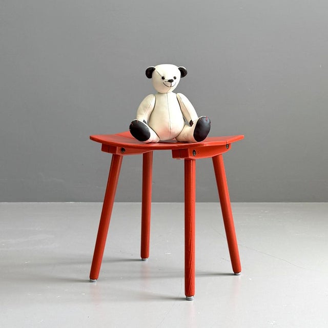 Wooden Stool attributed to Jacob Müller for Wohnhilfe, 1960s, in Very Good conditions. Designed 1960 to 1969 This piece is...