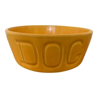 Vintage Bauer Pottery Dog Bowl For Sale