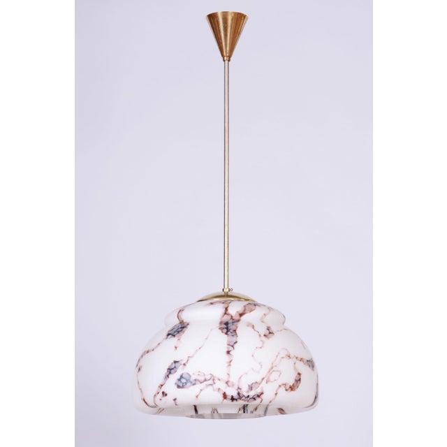Mid-Century Modern Pendant Light in Brass by Kamenický Šenov, Czech, 1960s For Sale - Image 9 of 9