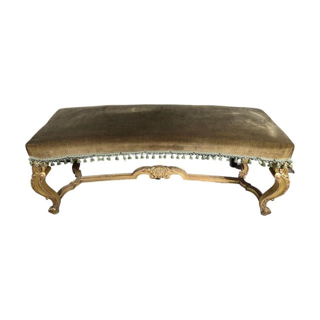 Wood French Bench, 1890 For Sale - Image 7 of 12