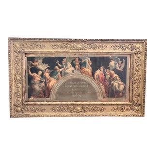 Late 19th-Century Italian Giltwood Frame With Raphael “Four Sibyls” Artwork For Sale