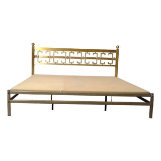 Italian Brass Double Bed from the 1970s For Sale