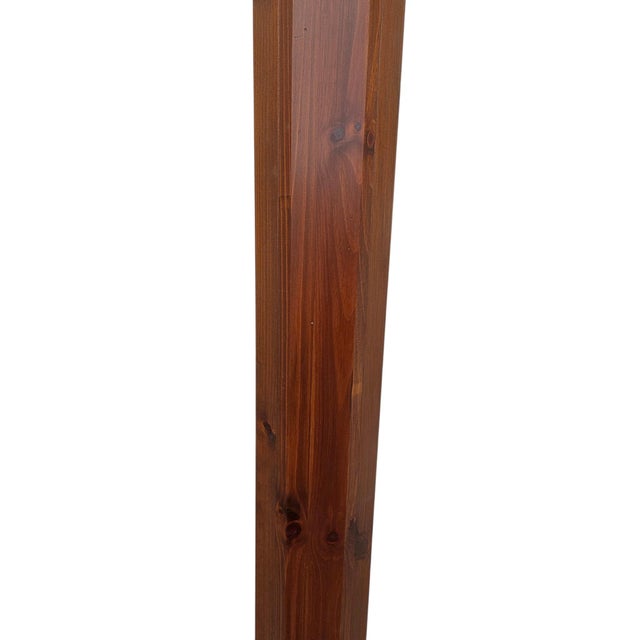 Wood Ethan Allen Country Craftsman Corner Cabinet Shelf Display Knotty Pine Hutch For Sale - Image 7 of 13