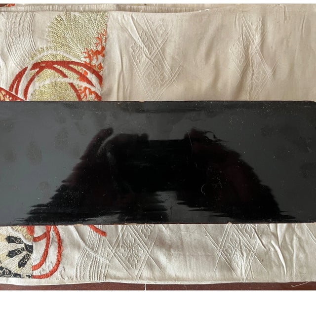 Red Antique 14" Japanese Meiji Maki-e Lacquer Fubako Document Box Bird & Blossoms For Sale - Image 8 of 10