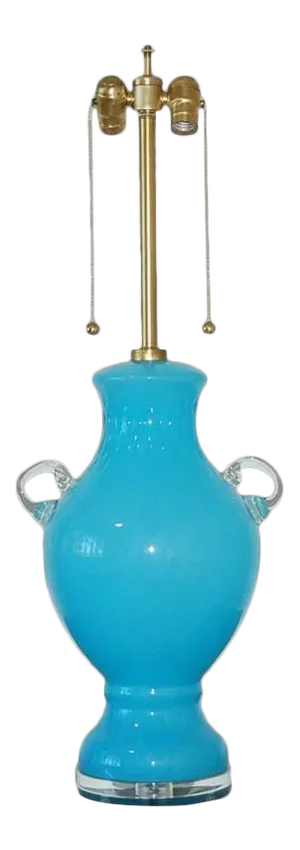 Vintage Murano Glass Lamp Blue