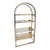 Mid Century Modern Chrome & Glass Arched Etagere Bookcase For Sale