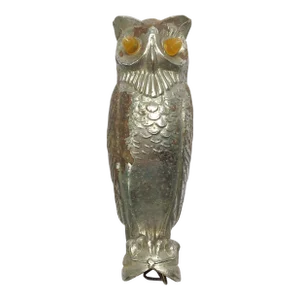 Vintage Metal Owl Hood Ornament