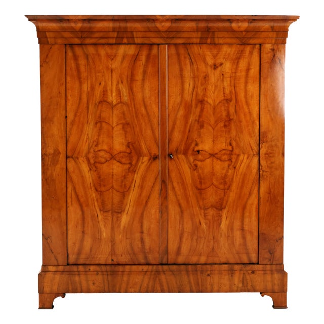 Biedermeier Hall Cabinet in Walnut, 1820 For Sale