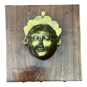 Vintage Brass Face Plaque
