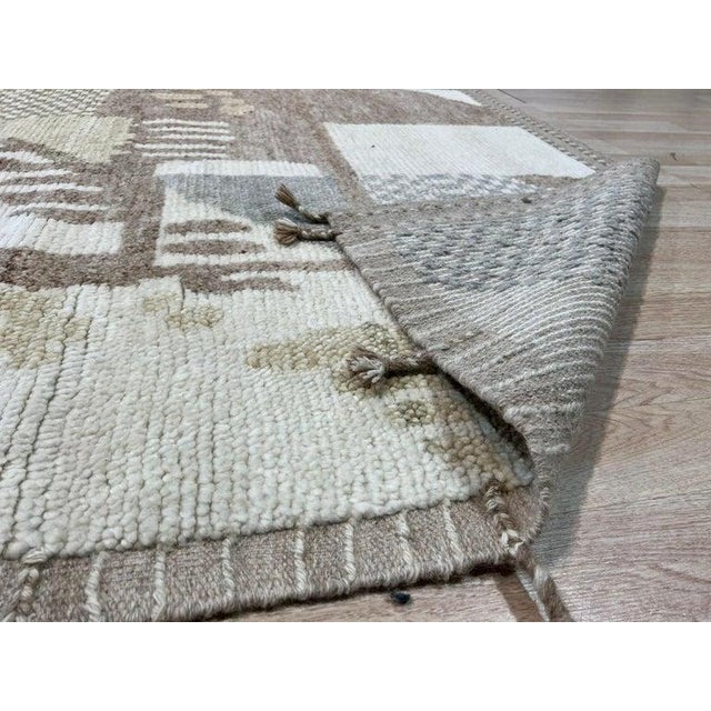 Contemporary 9x12 Multicolor Hand-Knotted Wool Abstract Landscape Tribal Modern Carpet Rug For Sale - Image 3 of 9