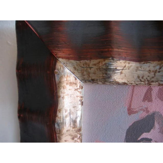 Vintage Harvey Parks Theatrical Acrylic Painting Custom Framed 1984,PInk's, Charcoal, Red, Brown For Sale In Miami - Image 6 of 7