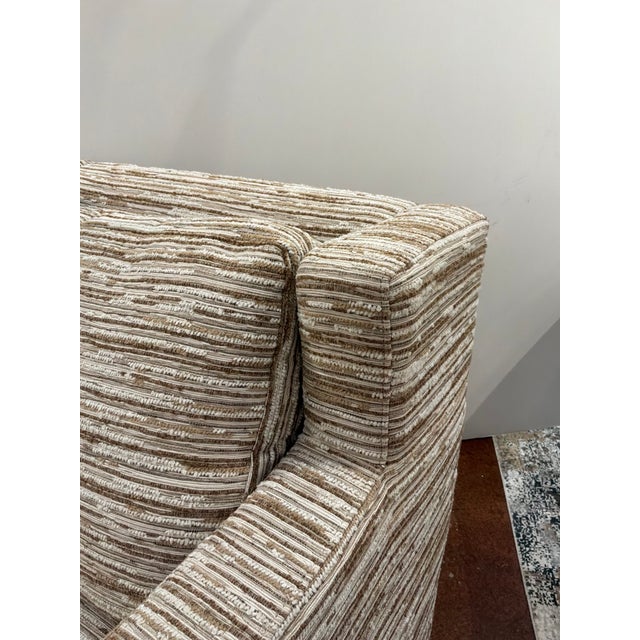 Revelation Unwind Swivel Chairs / Wheat - Pair. For Sale - Image 4 of 9
