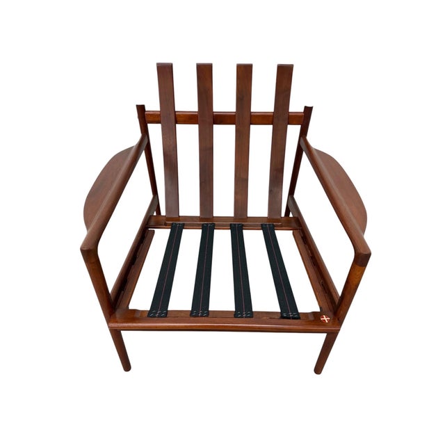 Mid-Century Danish Modern Poul Jensen for Selig Walnut Arm Chairs - Restored! For Sale - Image 10 of 11