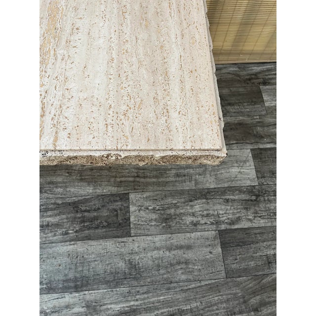 Post Modern Travertine Side Table by Stone International. Circa 1980s For Sale - Image 15 of 16
