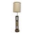 1960s Mid-Century Modern Walnut Brass Sea Shell Table Lamp W/Original Drum Shade For Sale