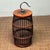1980s Vintage Chinese Pearwood Cricket / Cicada Cage With Metal Hook, Chinoiserie Decorative Insect Cage For Sale - Image 5 of 9