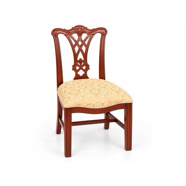 Mid-Century Modern Vintage Thomasville Chippendale-Style Dining Chairs — Set of Six For Sale - Image 3 of 11