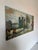 A beautiful vintage oil on canvas depicting a lively Parisian street scene in the distinctive style of Caroline C. Burnett...