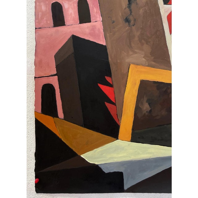 2020s “Cityscape #2” Abstract Oil Painting by Mary Alice Copp For Sale - Image 5 of 5