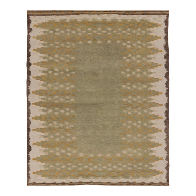 Contemporary Art Deco Style High-Low Wool Rug by Rug & Kilim, India For Sale