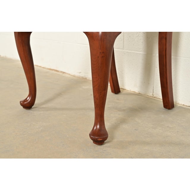 Henkel Harris Queen Anne Solid Cherry Wood Dining Chairs, Set of Six For Sale - Image 9 of 13