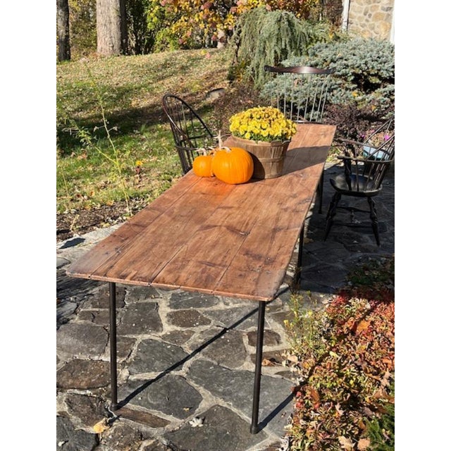 Early 20th Century Pine Feast/Harvest/Library Table For Sale - Image 4 of 10