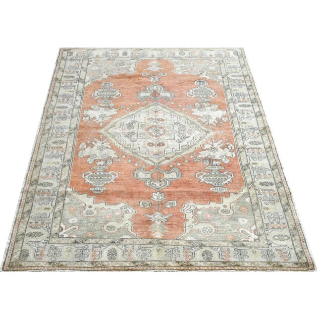 1960s 1960s Turkish Oushak Rug For Sale - Image 5 of 7