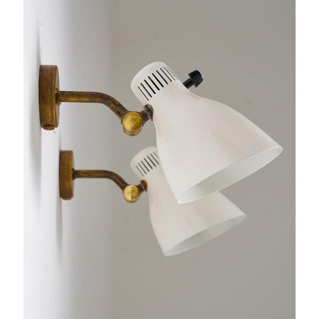 1950s Mid-Century Swedish Wall Lamps attributed to Hans Bergström for Ateljé Lyktan, 1950s, Set of 2 For Sale - Image 5 of 11