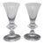 Early 20th Century Steuben 7737 Teardrop Pattern Cordial 4 1/8" Wine Glass Pair Set of 2 For Sale
