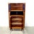 Mid-Century Modern 1950s Danish Rosewood Corner Cabinet W/ Indigo Stained Glass Doors For Sale - Image 3 of 16