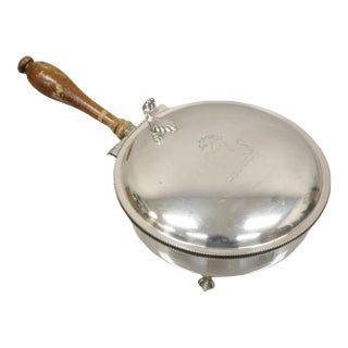 Vintage Epc Sheffield English Victorian Silver Plated Hinged Lid Silent Butler For Sale