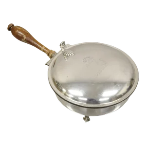 Vintage Epc Sheffield English Victorian Silver Plated Hinged Lid Silent Butler