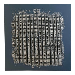 French Artist Patrice Bertin Abstract Forme Texture Composition Mixed Media on Panel, Signed and Dated For Sale