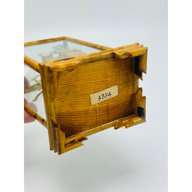 Asian Vintage Bamboo Asian Diorama For Sale - Image 3 of 7